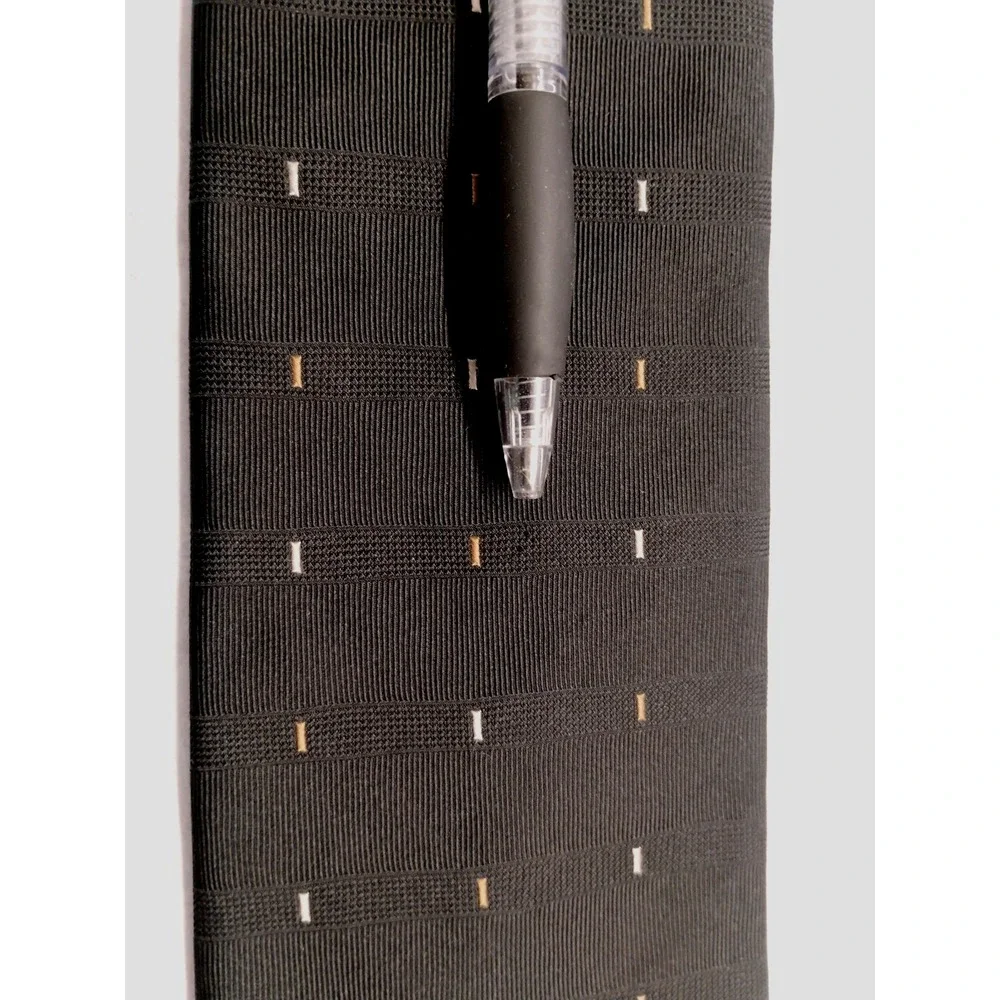 Jones New York Men's Silk Necktie‎ Black Geometric Tie 3.5